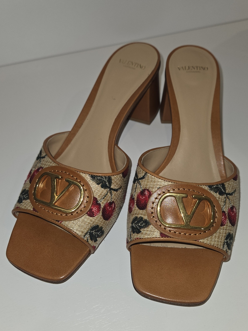 Valentino Garavani VLogo Cherryfic Cherry Sandals 40